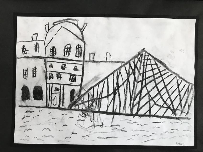 Year 2 charcoal drawing